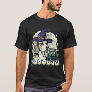 T-shirt Yooouuu Fantômes Chien Beagle Chapeau de Sorcière