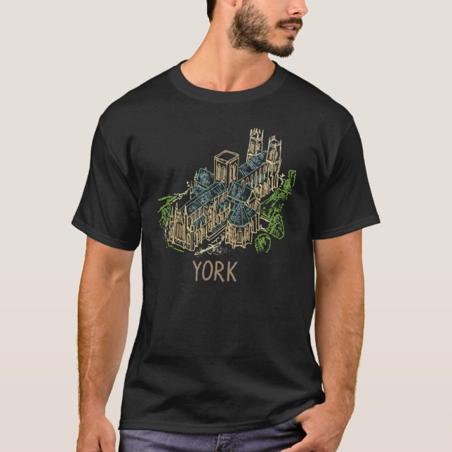 T-shirt York City Angleterre Royaume-Uni souvenir pour hom (Devant)