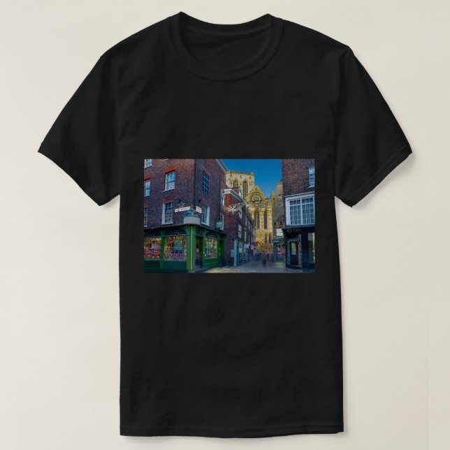T-shirt York Minster et les rues avoisinantes (Design devant)