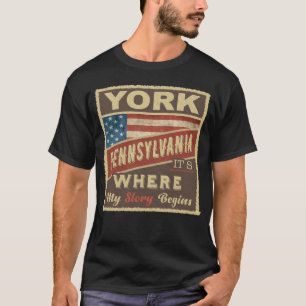 T-shirt YORK, PA C'est là que commence mon histoire