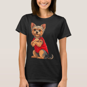 T-shirt Yorkie avec yorkshire terrier tatoué d'amour