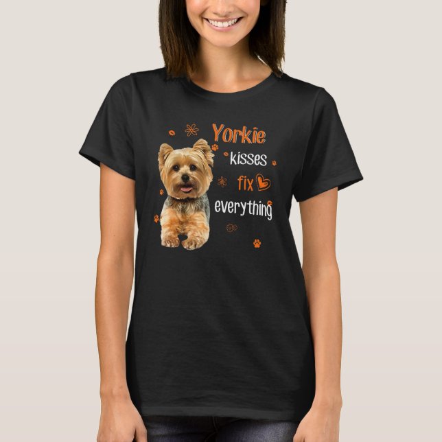 T-shirt Yorkie bisses réparer tout 1 (Devant)