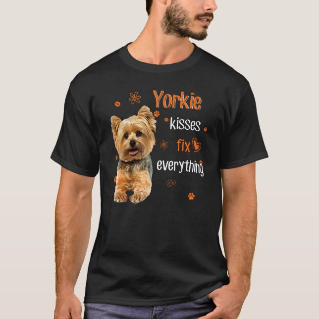 T-shirt Yorkie bisses réparer tout 1 (Devant)