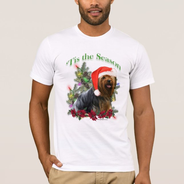 T-shirt Yorkie 'C'est la saison (Devant)