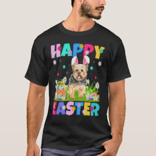 T-shirt Yorkie Chien Heureux Bunny de Pâques Yorkie Pâques