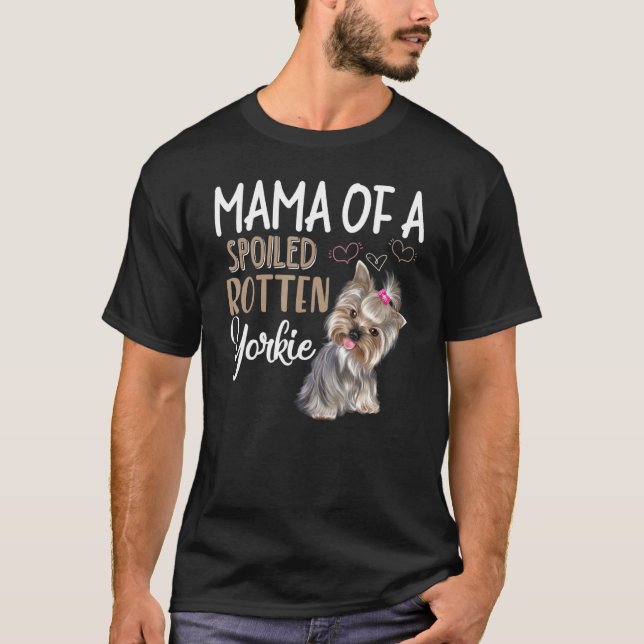 T-shirt Yorkie Chien Yorkie Maman Chien (Devant)