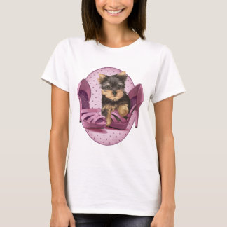 T-shirt Yorkie dans la chaussure