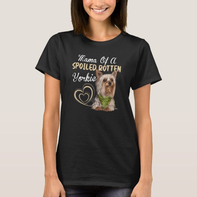 T-shirt Yorkie Dog     Yorkie Mom  Dog     (Devant)