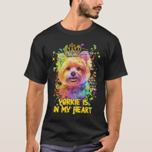 T-shirt Yorkie est dans mon coeur Yorkshire Terrier Chien