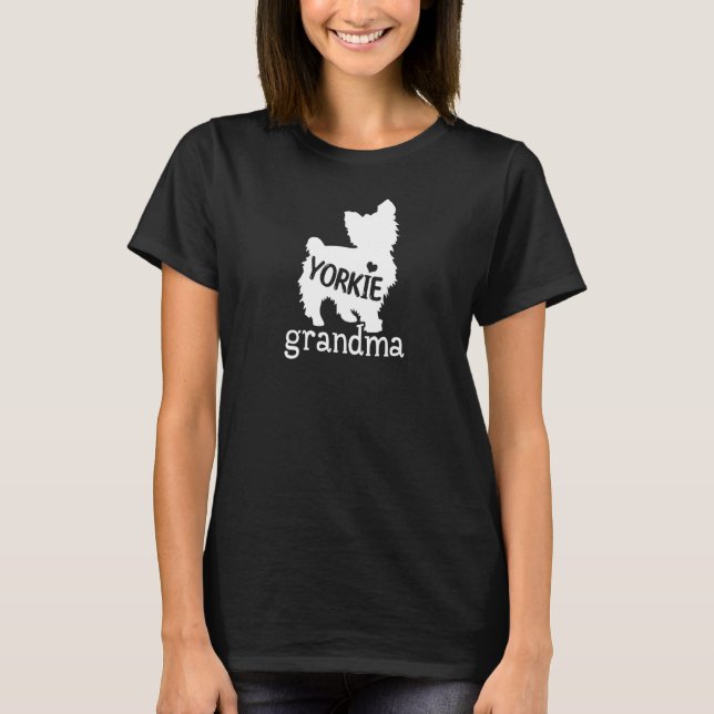 T-shirt Yorkie Grandma mignonne Yorkie Chien Animal maman  (Devant)