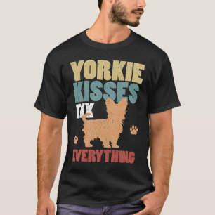T-shirt Yorkie Kisses Réparez Tout Yorkie Pour Fille