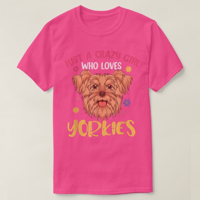 T-shirt Yorkie Lover Girls femmes propriétaire de chien an (Design devant)