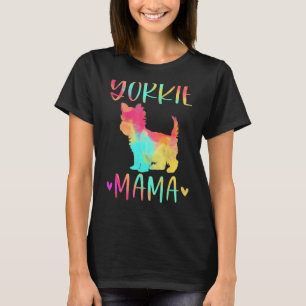T-shirt Yorkie Mama Coloré Yorkshire Terrier Chien Maman