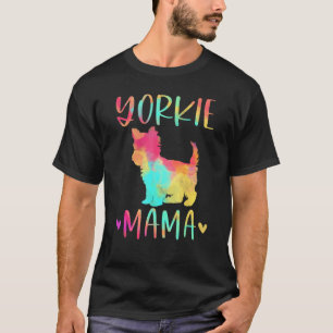 T-shirt Yorkie Mama Coloré Yorkshire Terrier Chien Maman