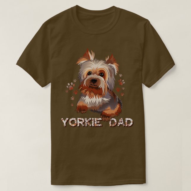 T-shirt Yorkie Papa (Design devant)