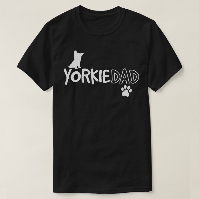 T-shirt Yorkie Papa Funny Mignonne Chien Propriétaire Cade (Design devant)