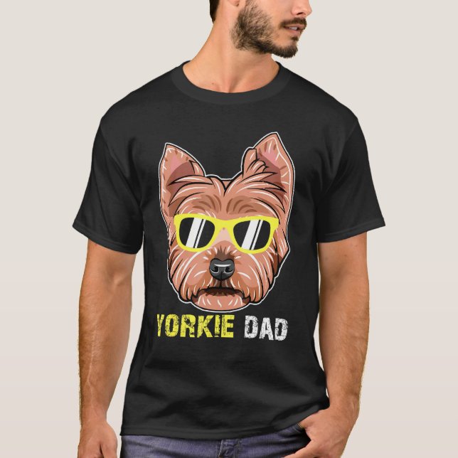 T-shirt Yorkie Papa Pour Yorkshire Terrier Propriétaires P (Devant)