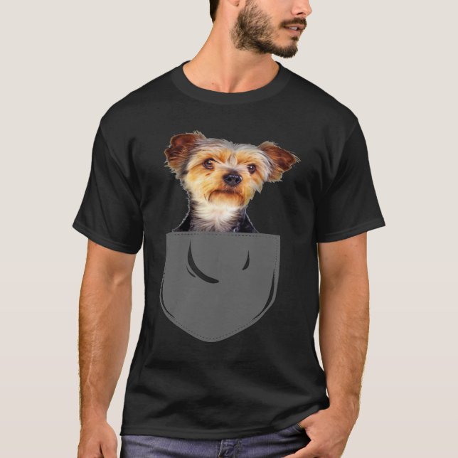 T-shirt Yorkie Pocket Dog (Devant)