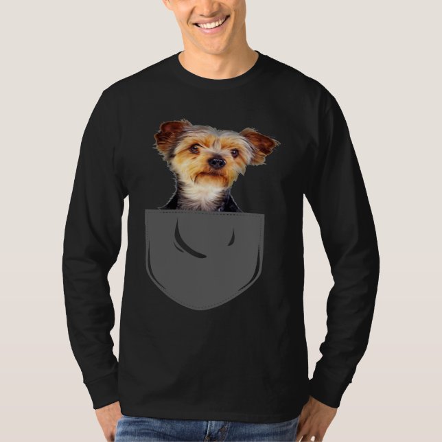 T-shirt Yorkie Pocket Dog (Devant)