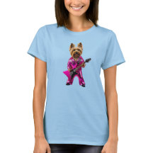 T-shirt Yorkie Rock Star Mignon