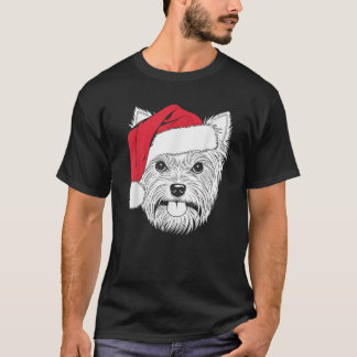 T-shirt Yorkie Santa joyeux Chien sur Chris Terrier Yorksh
