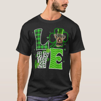 T-shirt Yorkie Shamrock Lucky Clover Jour de la Saint Patr