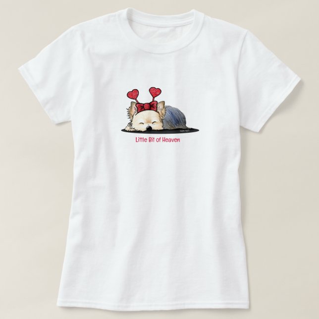 T-Shirt Yorkie Terrier Love Bug (Design devant)