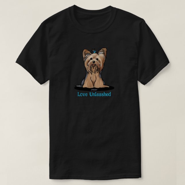 T-shirt Yorkie Terrier Mignon (Design devant)