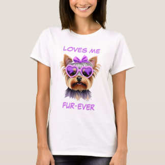 T-shirt Yorkie Yorkshire Terrier Lunettes de soleil en for