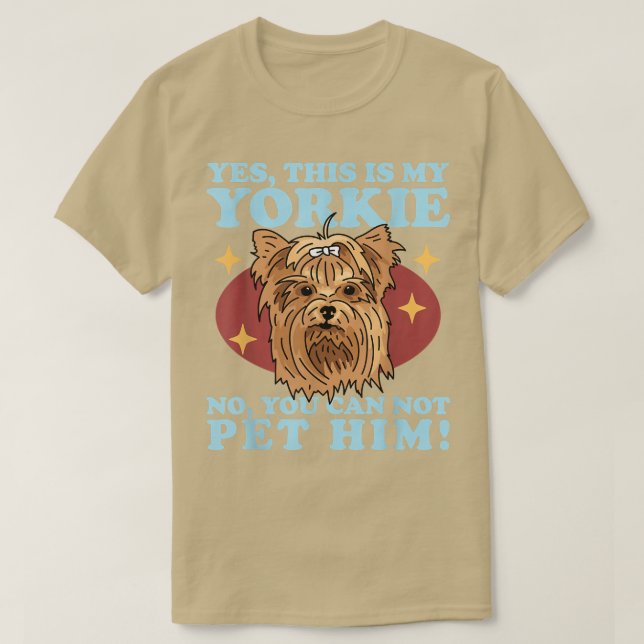 T-shirt Yorkie Yorkshire Terrier Propriétaire Du Chien Ter (Design devant)