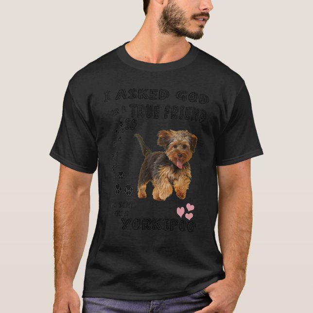 T-shirt Yorkipoo Chien Citation Maman Yorkiepoo Papa migno (Devant)
