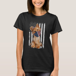 T-shirt Yorkshire Drapeau Américain Patriotique Yorkie Chi