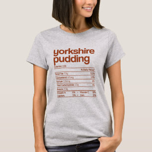 T-shirt Yorkshire Pudding Nutrition Fact Thanksgiving