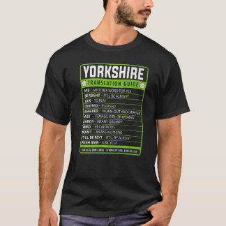 T-shirt Yorkshire Slang Idea Guide de traduction Fiers Yor