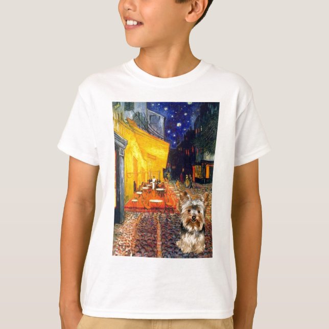 T-shirt Yorkshire Terrier 17 - Café Terrace (Devant)