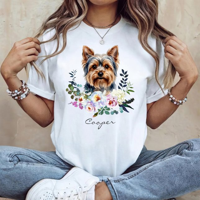 T-shirt Yorkshire Terrier aquarelle (Créateur téléchargé)