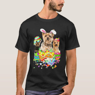 T-shirt Yorkshire Terrier Bunny Joyeux chien de Pâques