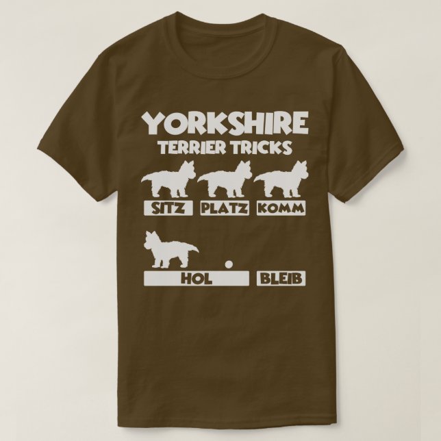 T-shirt Yorkshire Terrier Chien Trucs (Design devant)