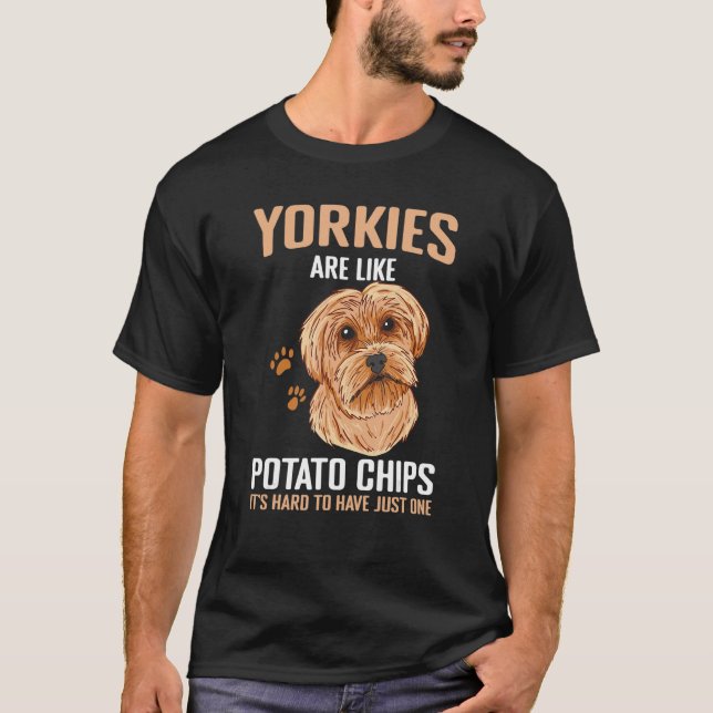 T-shirt Yorkshire Terrier Chips de pommes de terre Citer C (Devant)
