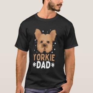 T-shirt Yorkshire Terrier Cool pour les hommes Papa Chien