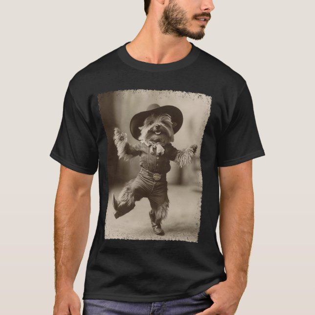 T-shirt Yorkshire Terrier cow-boy (Devant)