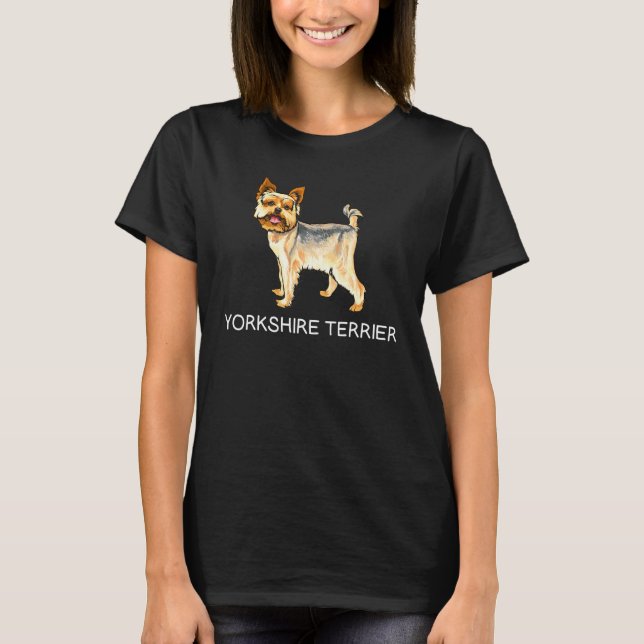 T-shirt Yorkshire Terrier Crazy Chien (Devant)