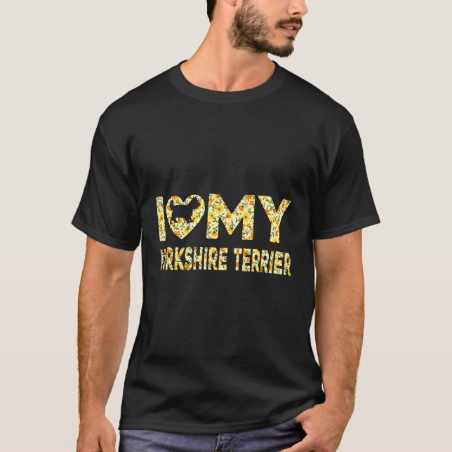 T-shirt Yorkshire Terrier Day Flower (Devant)