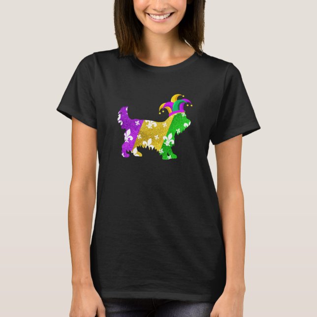 T-shirt Yorkshire Terrier Dog Mardi Gras Carnivals Funny P (Devant)