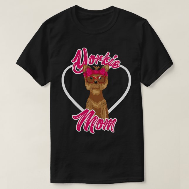 T-shirt Yorkshire Terrier Funny Yorkie Maman (Design devant)