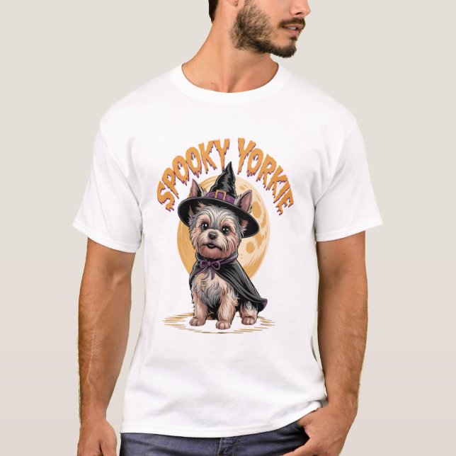 T-shirt Yorkshire Terrier Halloween (Devant)