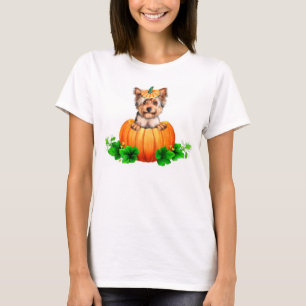 T-shirt Yorkshire Terrier Halloween Jack-O-Lantern