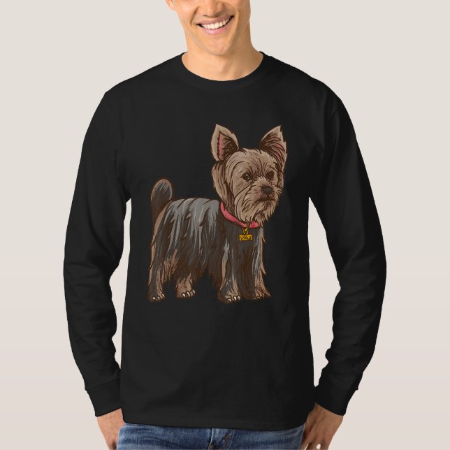 T-shirt Yorkshire Terrier - Identification de chien - Chie (Devant)
