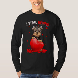 T-shirt Yorkshire Terrier Je Vole Les Cœurs Câlin De Chien