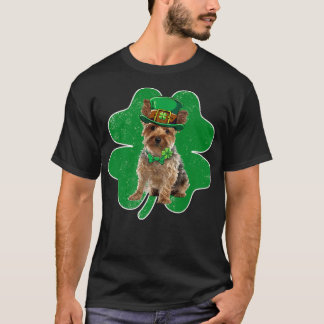 T-shirt Yorkshire Terrier Leprechaun Casquette et Shamrock